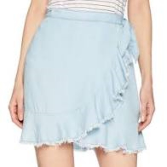 BB Dakota Dresses & Skirts - NWT BB Dakota Wrap Skirt - Light Denim